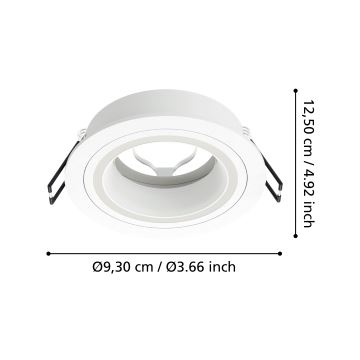 Eglo - Podhledové svítidlo 1xGU10/35W/230V bílá