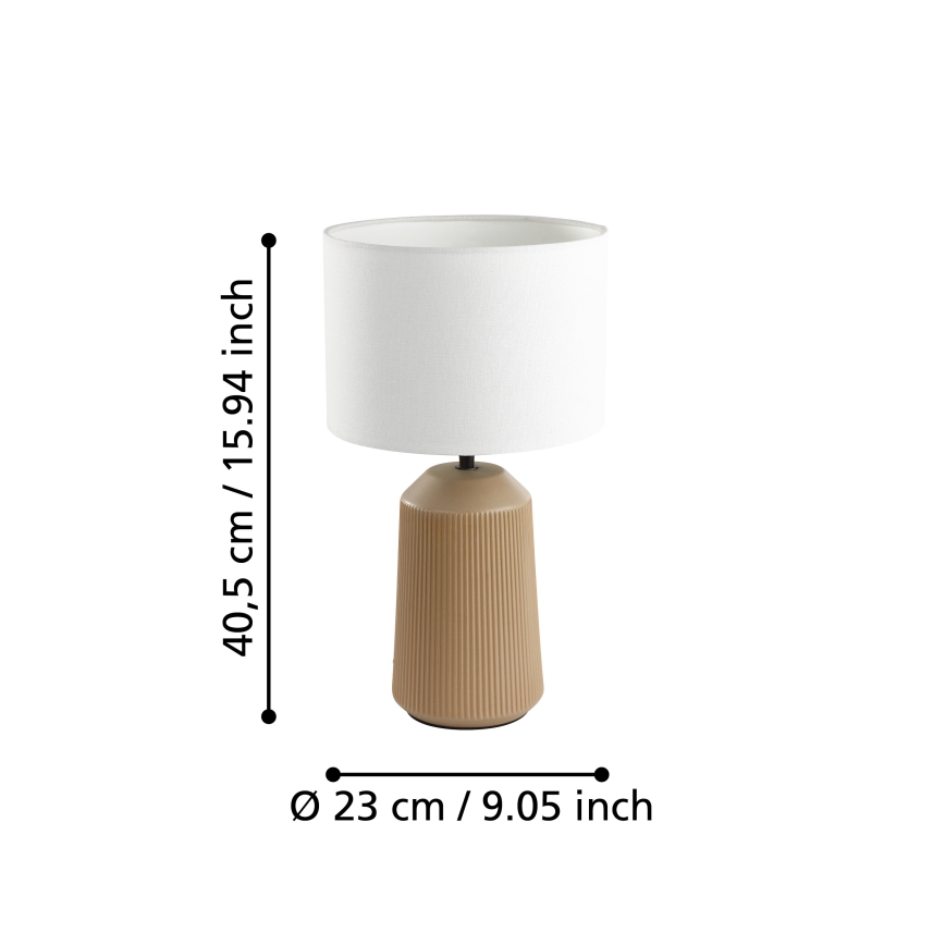 Eglo - Stolní lampa 1xE27/40W/230V krémová