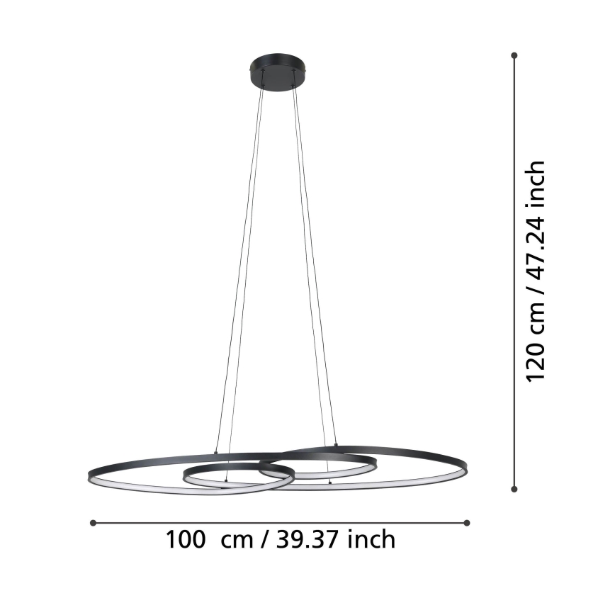 Eglo - LED Stmívatelný lustr na lanku LED/38W/230V