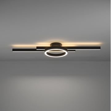Eglo - LED RGBW Stmívatelné stropní svítidlo LED/23,5W/230V 2700-6500K černá + dálkové ovládání