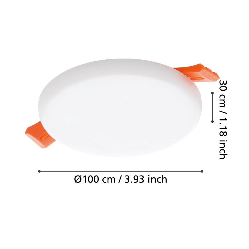 Eglo - LED Koupelnové podhledové svítidlo LED/5,5W/230V pr. 10 cm IP65