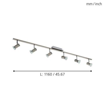 EGLO 90927 - Nástěnné stropní svítidlo ROTTELO 6xGU10/LED/3W