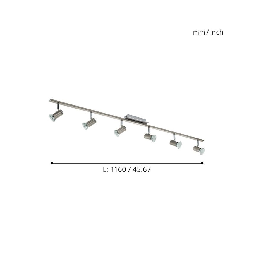 EGLO 90927 - Nástěnné stropní svítidlo ROTTELO 6xGU10/LED/3W