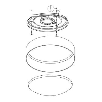 Eglo 93949 - LED stropní svítidlo PALOMARO LED/12W/230V