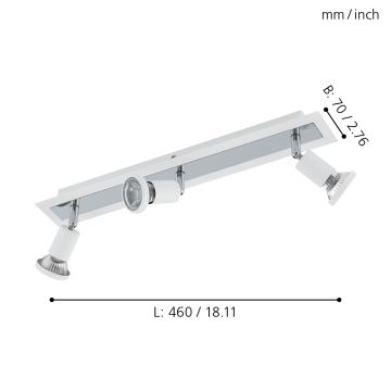 Eglo 94961 - LED bodové svítidlo SARRIA 3xGU10-LED/5W/230V