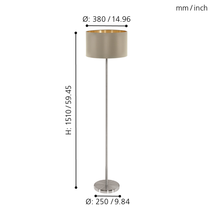 Eglo - Stojací lampa 1xE27/60W/230V