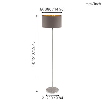 Eglo - Stojací lampa 1xE27/60W/230V