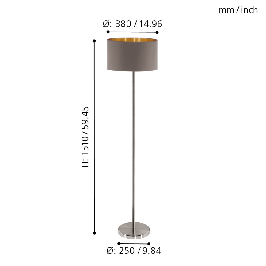 Eglo - Stojací lampa 1xE27/60W/230V