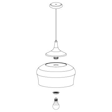 Eglo 95383 - Lustr OBREGON 1xE27/60W/230V