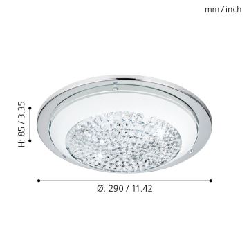 Eglo - LED Stropní zápustné svítidlo ACOLLA LED/8,2W/230V