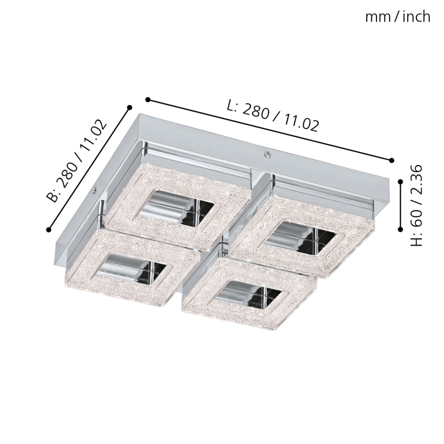 Eglo - LED Stropní svítidlo 4xLED/4W/230V