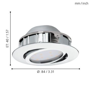 Eglo 95848 - LED podhledové svítidlo PINEDA 1xLED/6W/230V