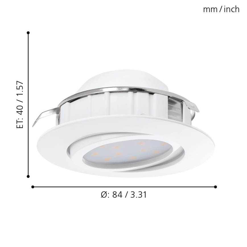 Eglo - SADA 3x LED podhledové svítidlo PINEDA 1xLED/4,9W/230V