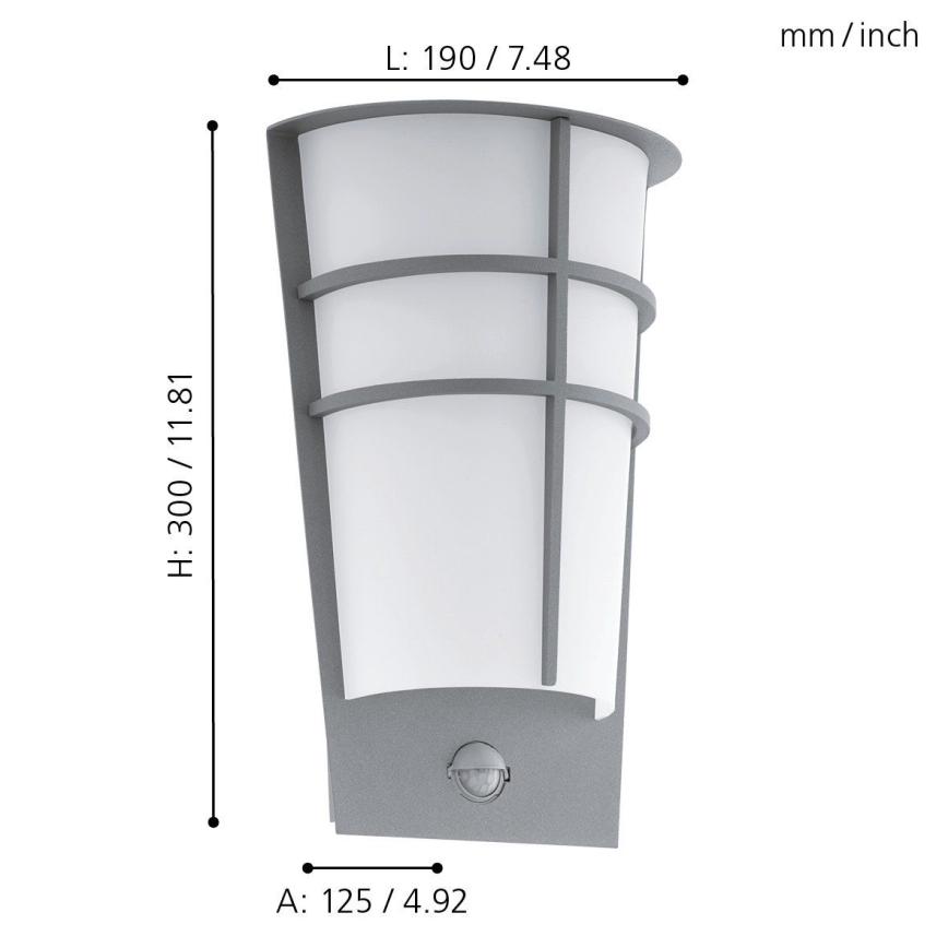 Eglo 96017 - LED Venkovní nástěnné svítidlo se senzorem BREGANZO 1 2xLED/2,5W IP44