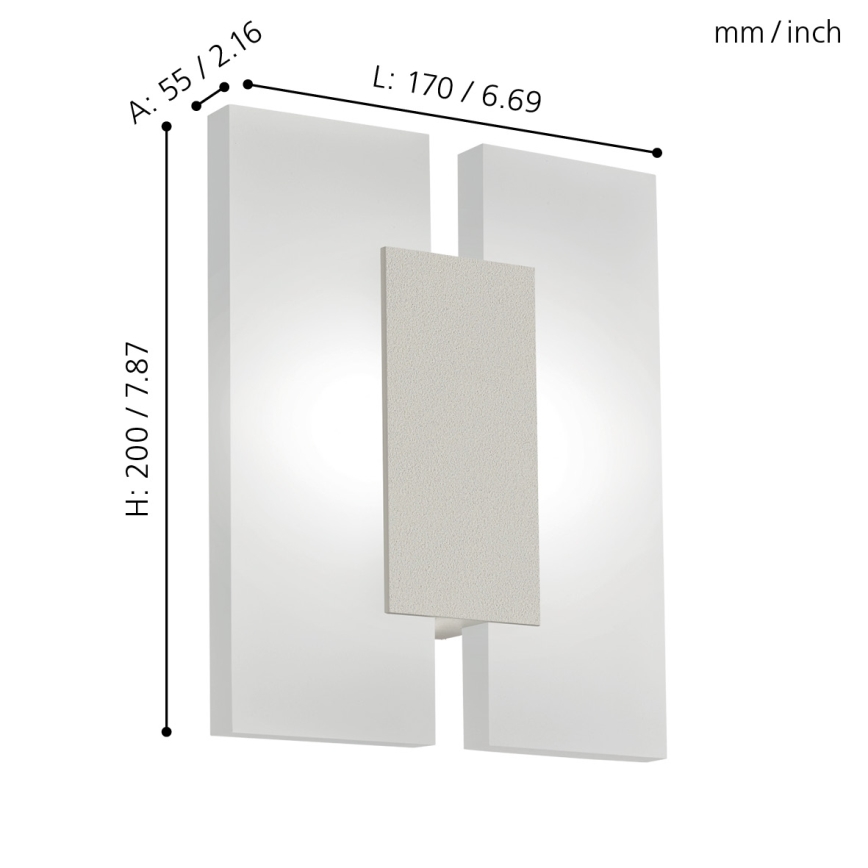 Eglo - LED nástěnné svítidlo 2xLED/4,5W/230V