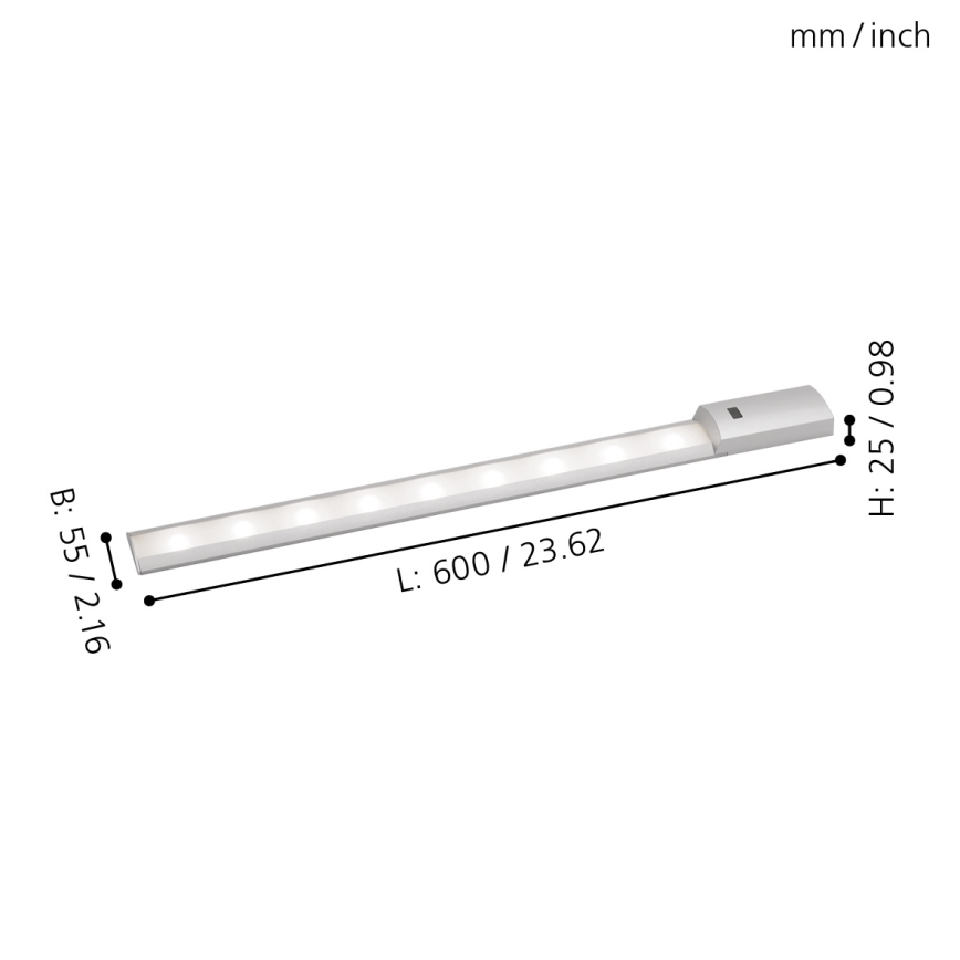 Eglo - LED podlinkové senzorové svítidlo LED/8,1W/230V