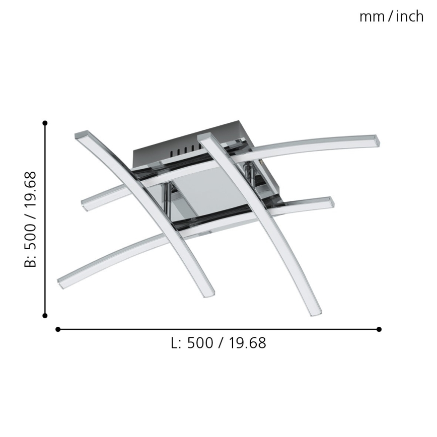 Eglo 96305 - LED Přisazený lustr NEVADO 4xLED/5W/230V