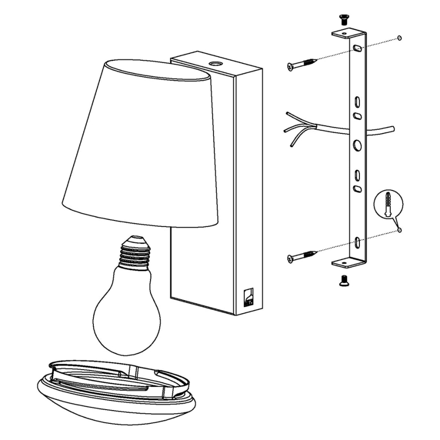 Eglo - LED Stmívatelné venkovní nástěnné svítidlo CALDIERO-C 1xE27/9W/230V IP44