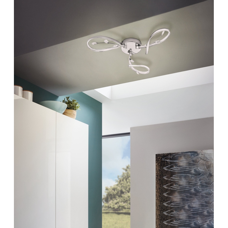 Eglo 97486 - LED Křišťálový přisazený lustr VALLEMARE 3xLED/6,6W/230V