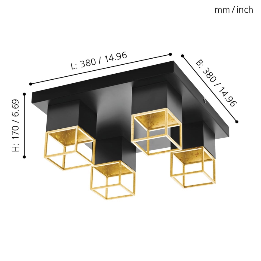 Eglo 97731 - LED Přisazený lustr MONTEBALDO 4xLED/5W/230V