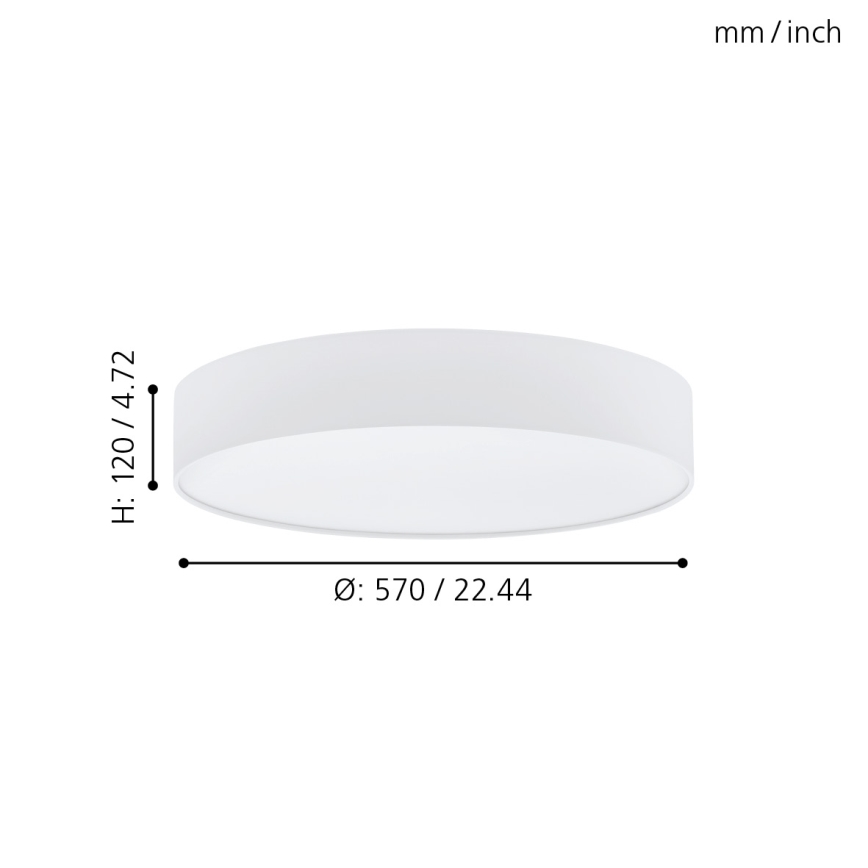 Eglo 97777 - LED Stmívatelné stropní svítidlo ROMAO 1 LED/40W/230V