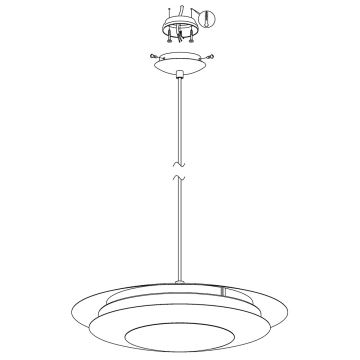 Eglo - LED RGB Stmívatelný lustr na lanku MONEVA-C LED/18W/230V