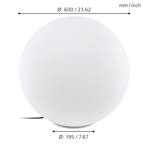 Eglo 98104 - Venkovní lampa MONTEROLO 1xE27/40W/230V IP65 ø600