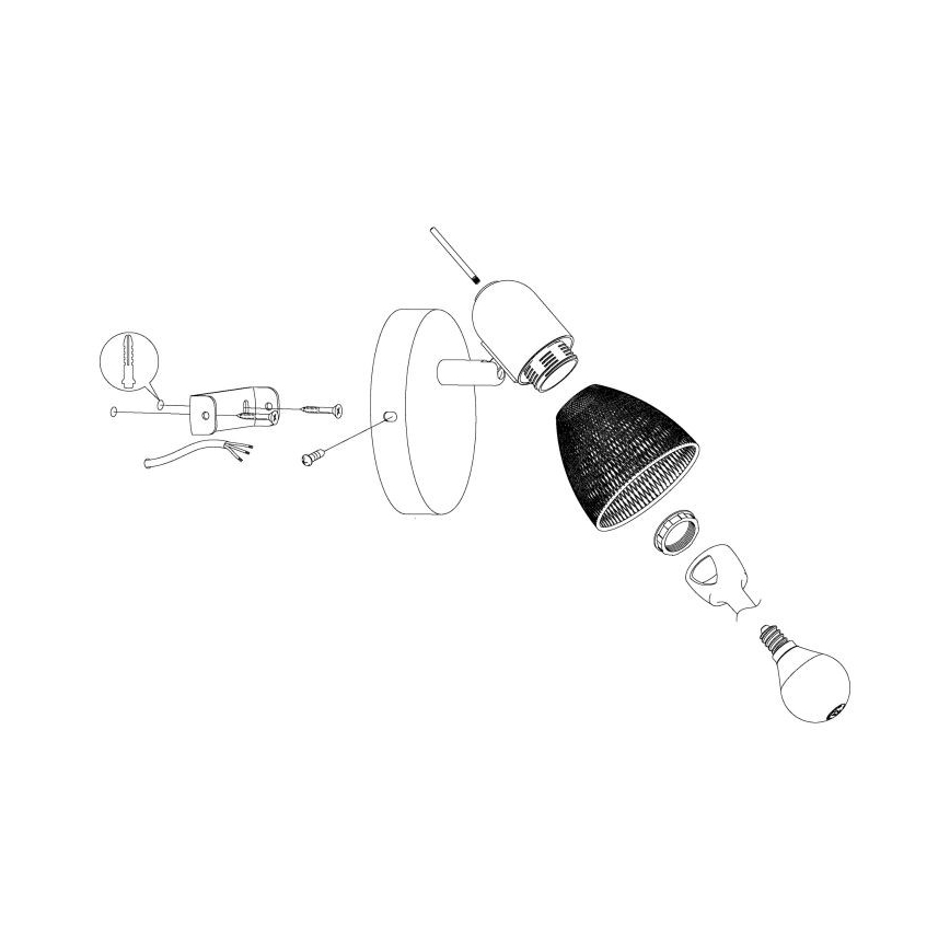 Eglo 98621 - Nástěnné bodové svítidlo CAROVIGNO 1xE14/28W/230V