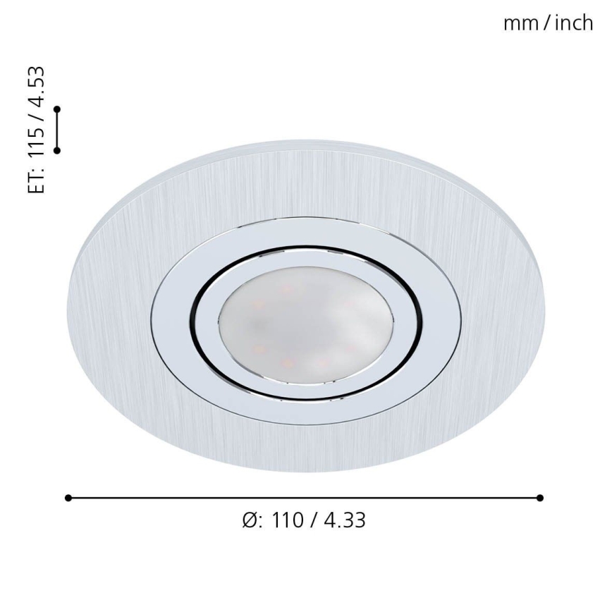 Eglo - SADA 3xLED Podhledové svítidlo AREITIO 3xGU10/5W/230V