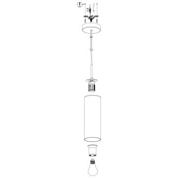 Eglo 98694 - Lustr na lanku SELVINO 1xE27/15W/230V