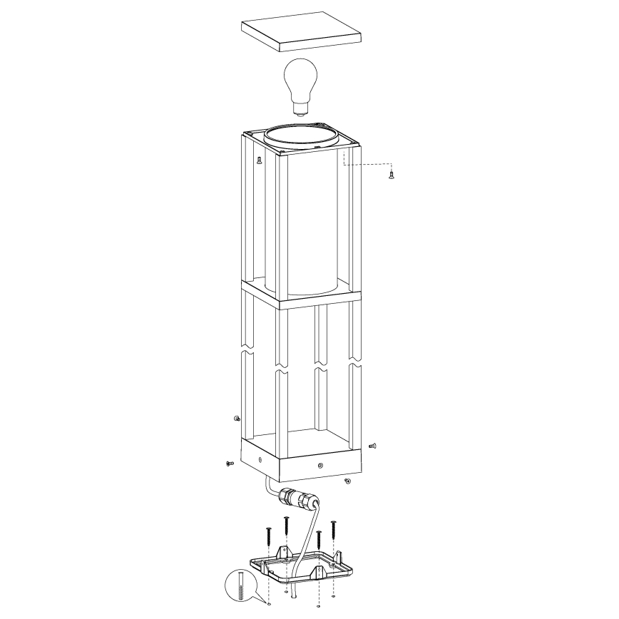 Eglo 98715 - Venkovní lampa CASCINETTA 1xE27/40W/230V IP54