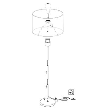 Eglo 99046 - Stojací lampa MASERLO 1xE27/40W/230V