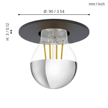 Eglo 99061 - Podhledové svítidlo SALUZZO 1xE27/40W/230V