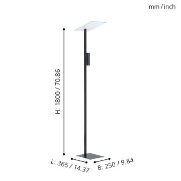 Eglo - LED Stojací lampa 2xGU10/5W/230V