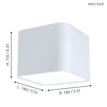 Eglo 99281 - Stropní svítidlo GRIMASOLA 1xE27/28W/230V