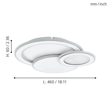 Eglo 99397 - LED stropní svítidlo MENTALURGIA 3xLED/11W/230V