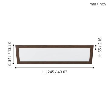 Eglo - LED Stropní svítidlo LED/32W/230V 345x1245 mm