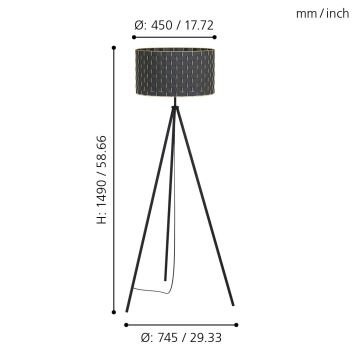 Eglo - Stojací lampa 1xE27/40W/230V