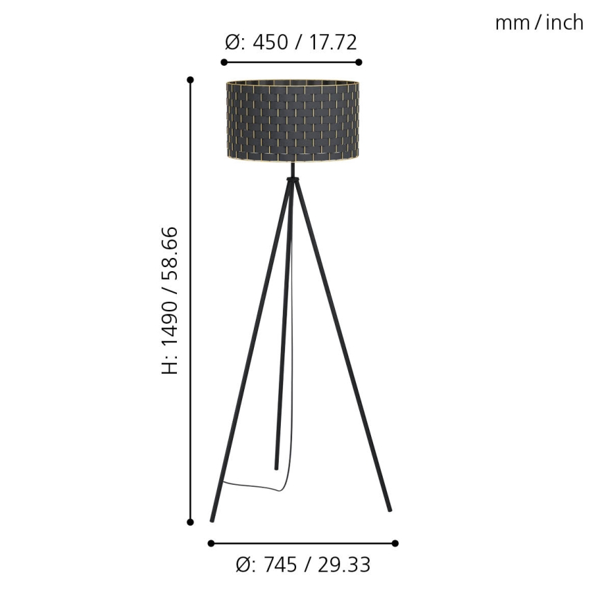 Eglo - Stojací lampa 1xE27/40W/230V