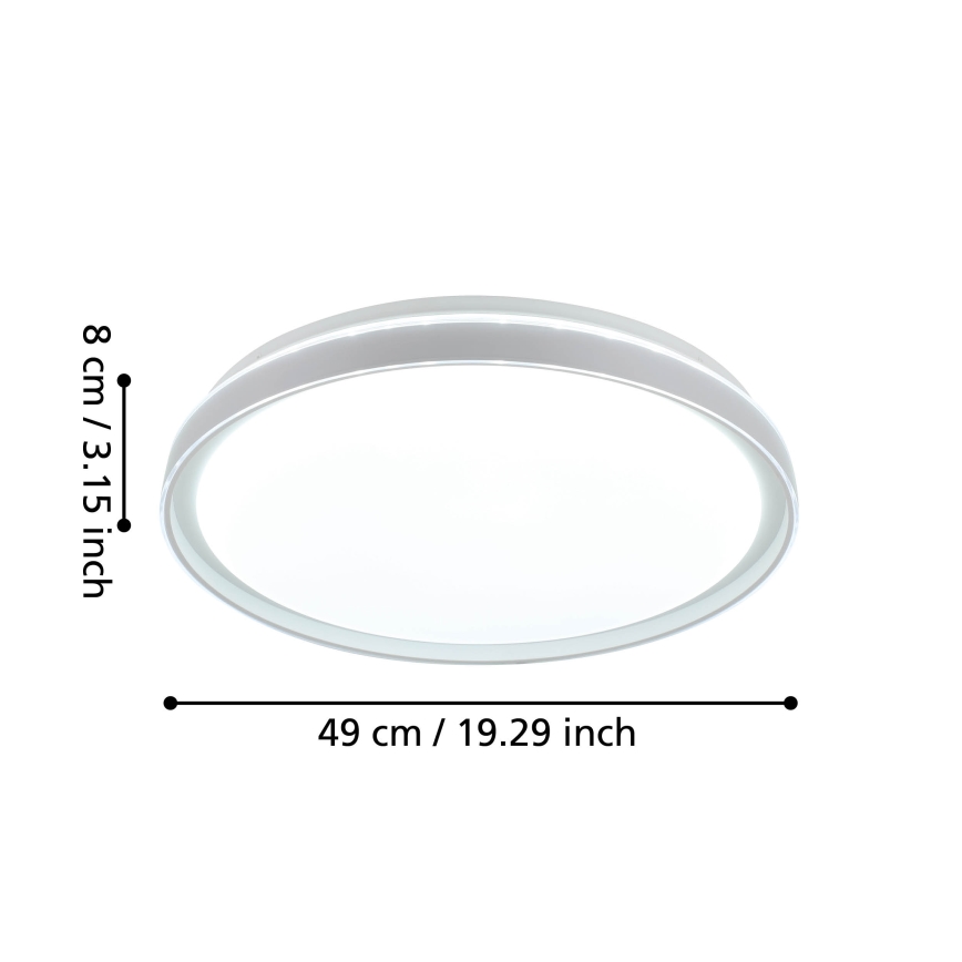 Eglo - LED Stmívatelné stropní svítidlo LED/40W/230V 3000-6500K+ dálkové ovládání