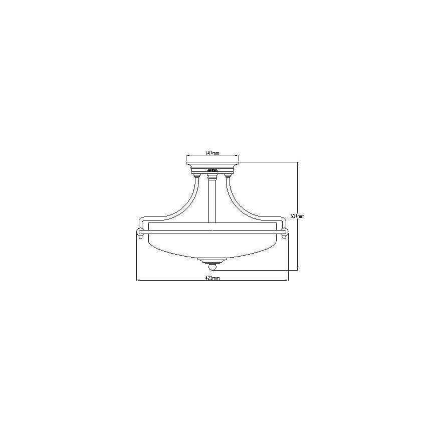 Elstead - Přisazený lustr GRIFFIN 3xE27/100W/230V lesklý chrom