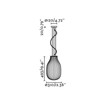 FARO 28300 - Lustr na lanku ISABELLE 1xE27/15W/230V pr. 31 cm bílá