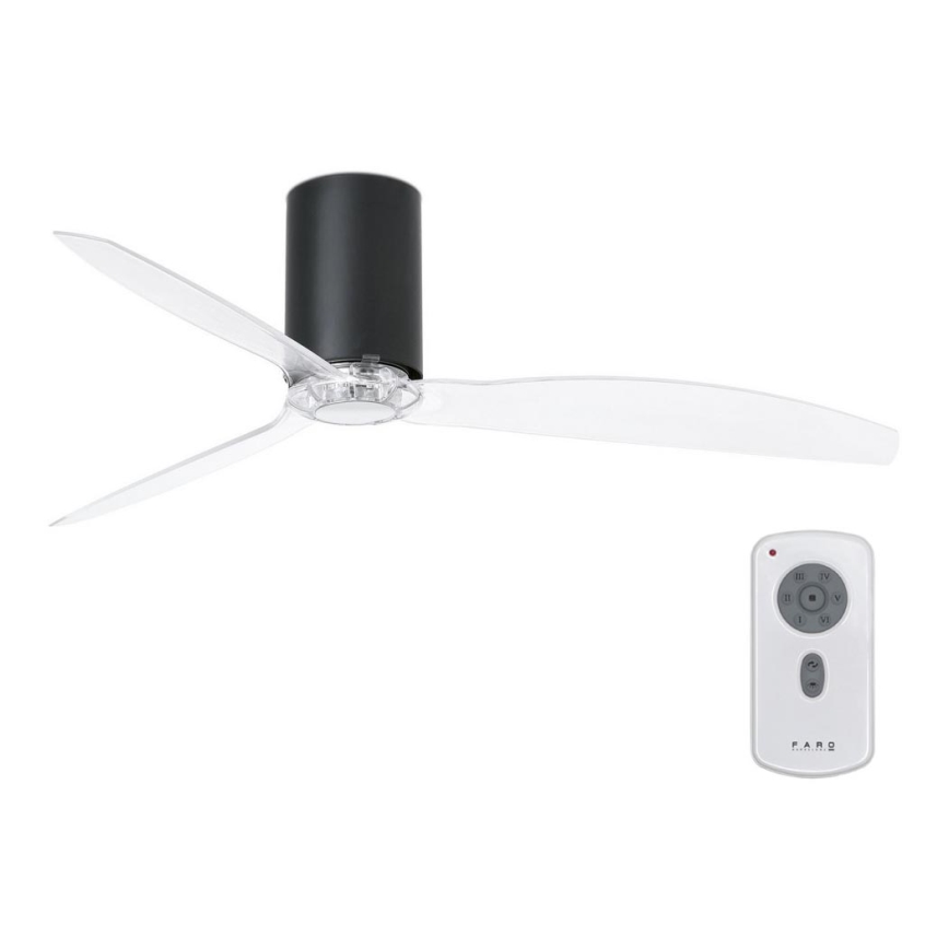 FARO 32041WP - Stropní ventilátor MINI TUBE FAN černá Wi-Fi pr. 128 cm + dálkové ovládání