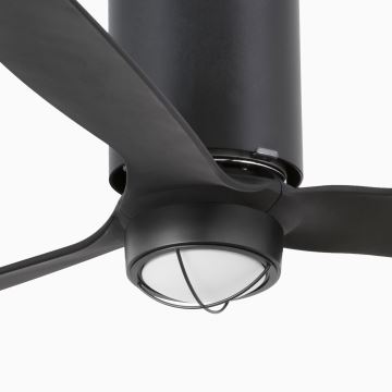 FARO 32043WP-10 - LED Stropní ventilátor MINI TUBE FAN LED/16W/230V černá pr. 128 cm + dálkové ovládání