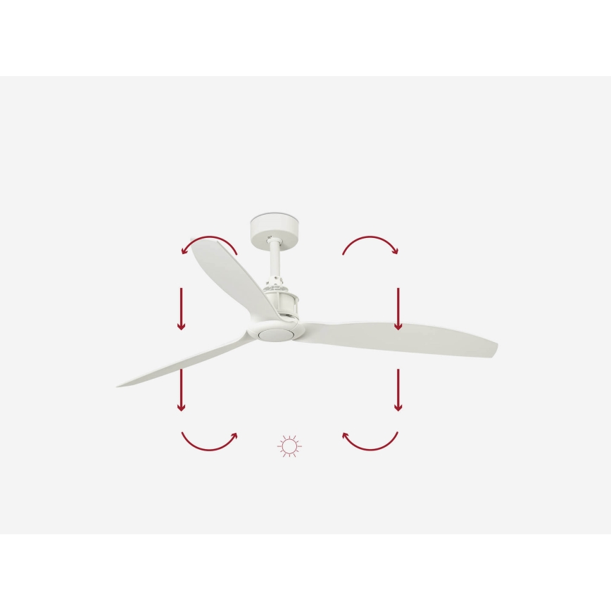 FARO 32101WP - Stropní ventilátor JUST FAN bílá pr. 128 cm + dálkové ovládání