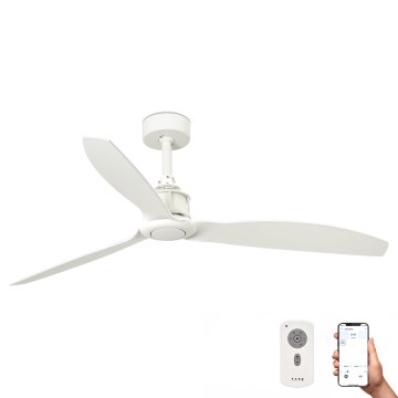 FARO 32101WP - Stropní ventilátor JUST FAN M bílá pr. 128 cm SMART + dálkové ovládání