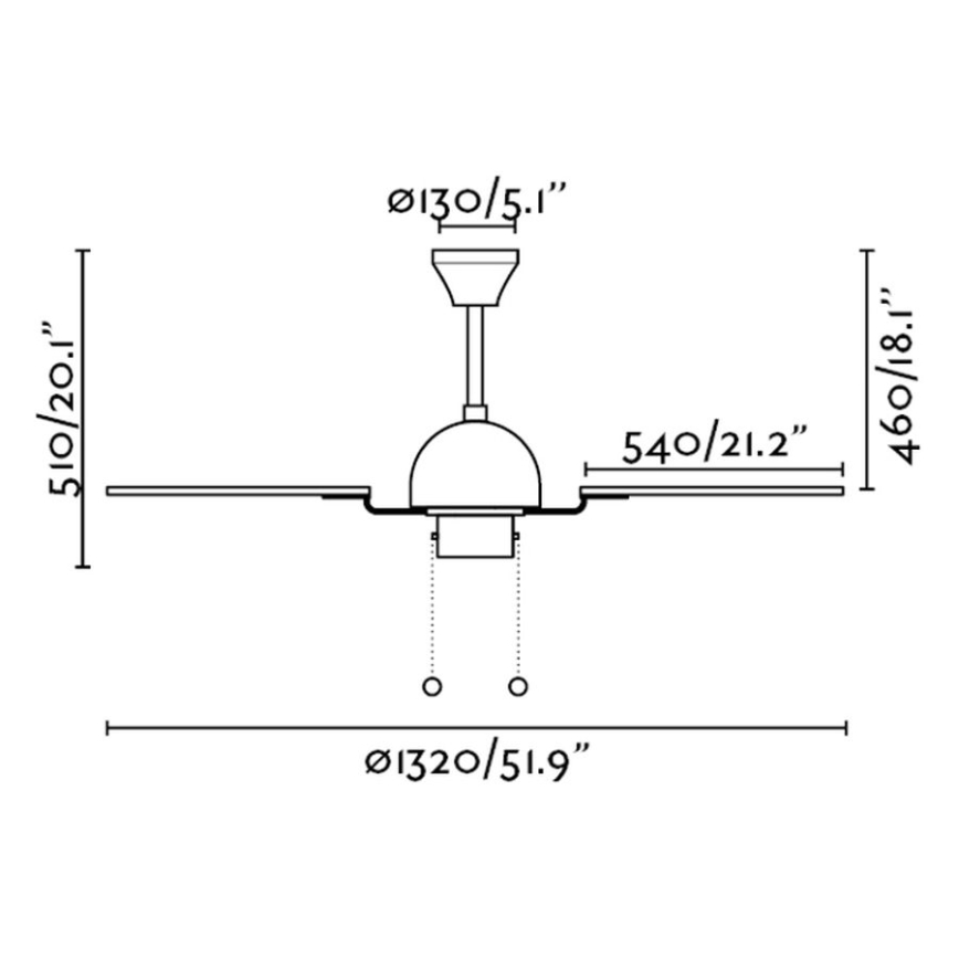 FARO 33352 - Stropní ventilátor CUBA