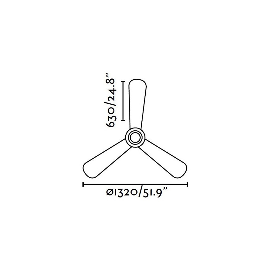 FARO 33472N - Stropní ventilátor NIAS chrom/hnědá pr. 132 cm + dálkové ovládání