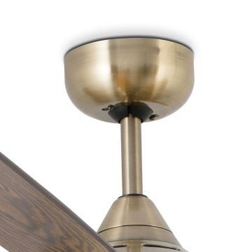 FARO 33695 - Stropní ventilátor MINI ICARIA 2xE14/8W/230V bronz/hnědá + dálkové ovládání