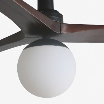 FARO 34278-11L - Stropní ventilátor KLIM S 1xE27/15W/230V dřevo/černá pr. 92,5 cm + dálkové ovládání